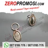 souvenir gantungan kunci besi bentuk oval putar promosi-2