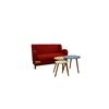 sofa set coffetable minimalis kerajinan kayu