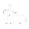 kran air wall sink tap merk frud type ir2204 ukuran 1/2 inch-1