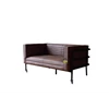 sofa leather kombinasi besi kerajinan kayu