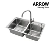 arrow kitchen sink dapur asc82l7701 bak cuci piring gratis keran promo-2