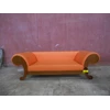 sofa ruang tamu desain klasik modern warna orange kerajinan kayu-1