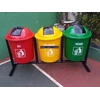 tong sampah outdor tiga warna