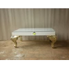 meja tamu model klasik warna putih kombinasi gold kerajinan kayu-1