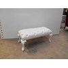 bench stol desain klasik warna putih kerajinan kayu-1