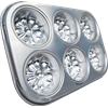 rose pan 6 in 1, cetakan kue bunga rose aluminium, 50017-3