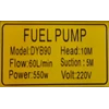 fuel dispenser dyb-90-sp - 60 lpm 10 mtr - 0.75 hp 220v ac-3