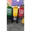 waste bin fiber oval triple / tempat sampah fiber