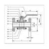 ball valve polypropylene 1/2 inci flange ansi b.16.5 class #150 - 15mm-2
