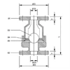 non return valve pp 2.5 inci flange ansi b.16.5 class #150 - 65 mm-2