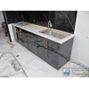 kitchen set warna hitam glossy meja granit asli corak carara white-5