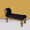 stol desain klasik mewah elegant warna gold kerajinan kayu