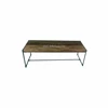 coffee table made from iron and old wood, meja tamu