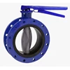 butterfly valve double flange lever operated