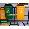 tempat sampah oval dua warna / tempat sampah dua warna