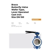 butterfly valve wafer type lever opt ptfe dn150 braco
