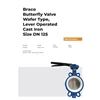 butterfly valve wafer type lever opt ptfe dn125 braco