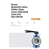 butterfly valve wafer type lever opt ptfe dn65 braco