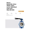 butterfly valve wafer type lever opt ptfe dn200 braco