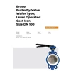 butterfly valve wafer type lever opt ptfe dn100 braco