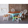 set meja kursi makan minimalis warna kombinasi kerajinan kayu-1