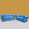 sofa ruang tamu minimalis cantik warna biru kerajinan kayu