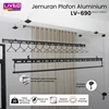 jemuran lifting baju alumunium liveo lv-690h / jemuran baju plafond