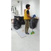 general cleaning service merapihkan sampah bekas akustik lantai 16