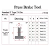 press brake tooling standard t type 1v die tv601