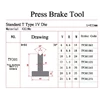 press brake tooling standard t type 1v die tv301