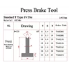 press brake tooling standard t type 1v die tv602