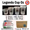 gelas oz plastik legenda / cup oz legenda bening / piring & gelas