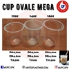 cup ovale mega kharisma / gelas oval