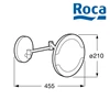 roca hotels 2.0 - wall-hung magnifying mirror with light