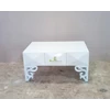 meja tamu minimalis warna putih duco lavina kerajinan kayu-1