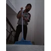 office boy/girl sweeping turunan tangga exit di belinsky studio