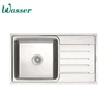 wasser kitchen sink set sylvia semi minimalist 1 bowl 1 drainer