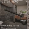 steinberg 120 7910 s shower arm wall mounted 400 mm, matt black