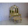 meja rias klasik elegant warna gold mewah kerajinan kayu-1