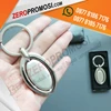 souvenir gantungan kunci besi oval putar custom logo-6