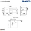 paket blanco naya 8s silgranit sink +blanco catris-s flexo black matt-2