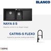 paket blanco naya 8s silgranit sink +blanco catris-s flexo black matt