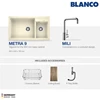 blanco metra 9 silgranit kitchen sink promo paket 4 - anthracite-5