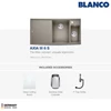 blanco axia iii 6s silgranit kitchen sink - bak cuci piring silgranit-6