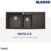 blanco naya 8s silgranit kitchen sink - jasmine-6