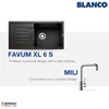 blanco favum xl 6s silgranit kitchen sink + blanco mili chrome - alume