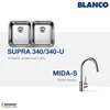 blanco supra 340/340-u kitchen sink stainless steel paket promo 1