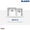 blanco naya 8 silgranit kitchen sink - hitam-2