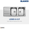 blanco lemis 8s-if kitchen sink - bak cuci piring stainless steel