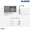 blanco favum xl 6s silgranit kitchen sink + blanco mili chrome - alume-3